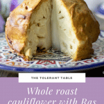 Whole Roast Cauliflower with Ras el Hanout and tahini dressing_Pinterest